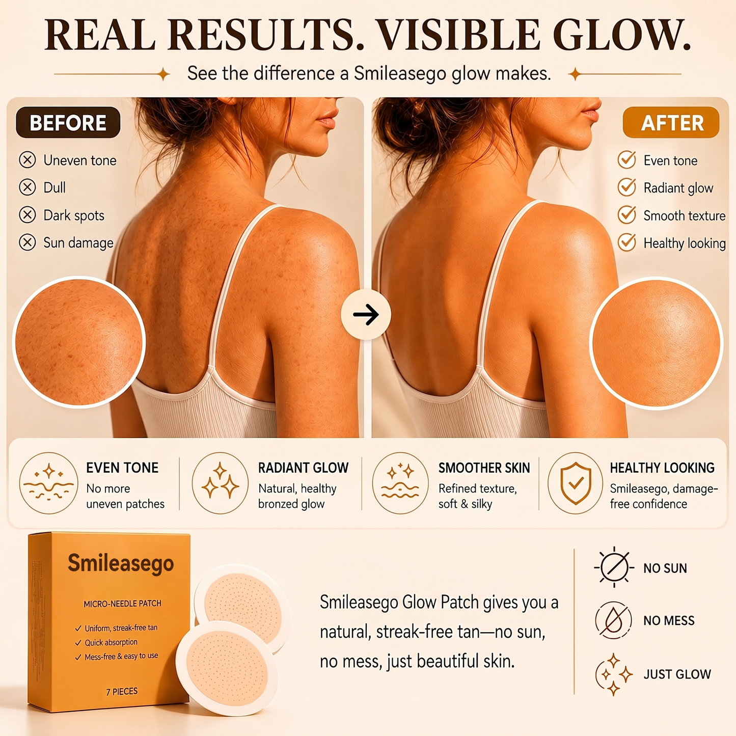 Smileasego Transdermal Tanning Patch