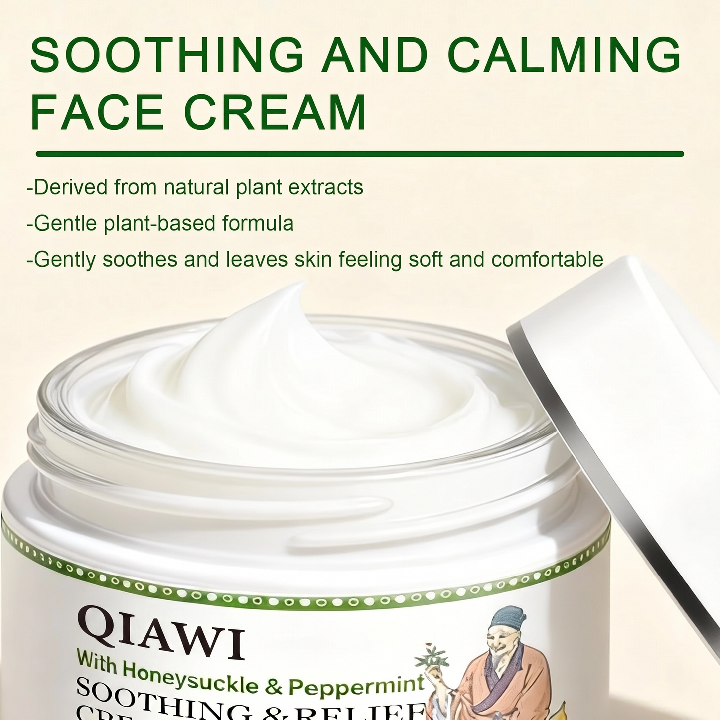 🌿Herbal Soothing Cream – Gentle Daily Moisturizer for Sensitive & Irritated Skin