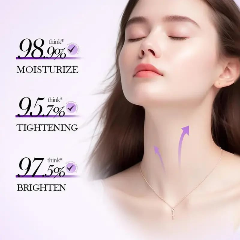 Collagen Neck Firming Cream with 5-Roller Massager | Anti-Aging & Hydrating Neck Care