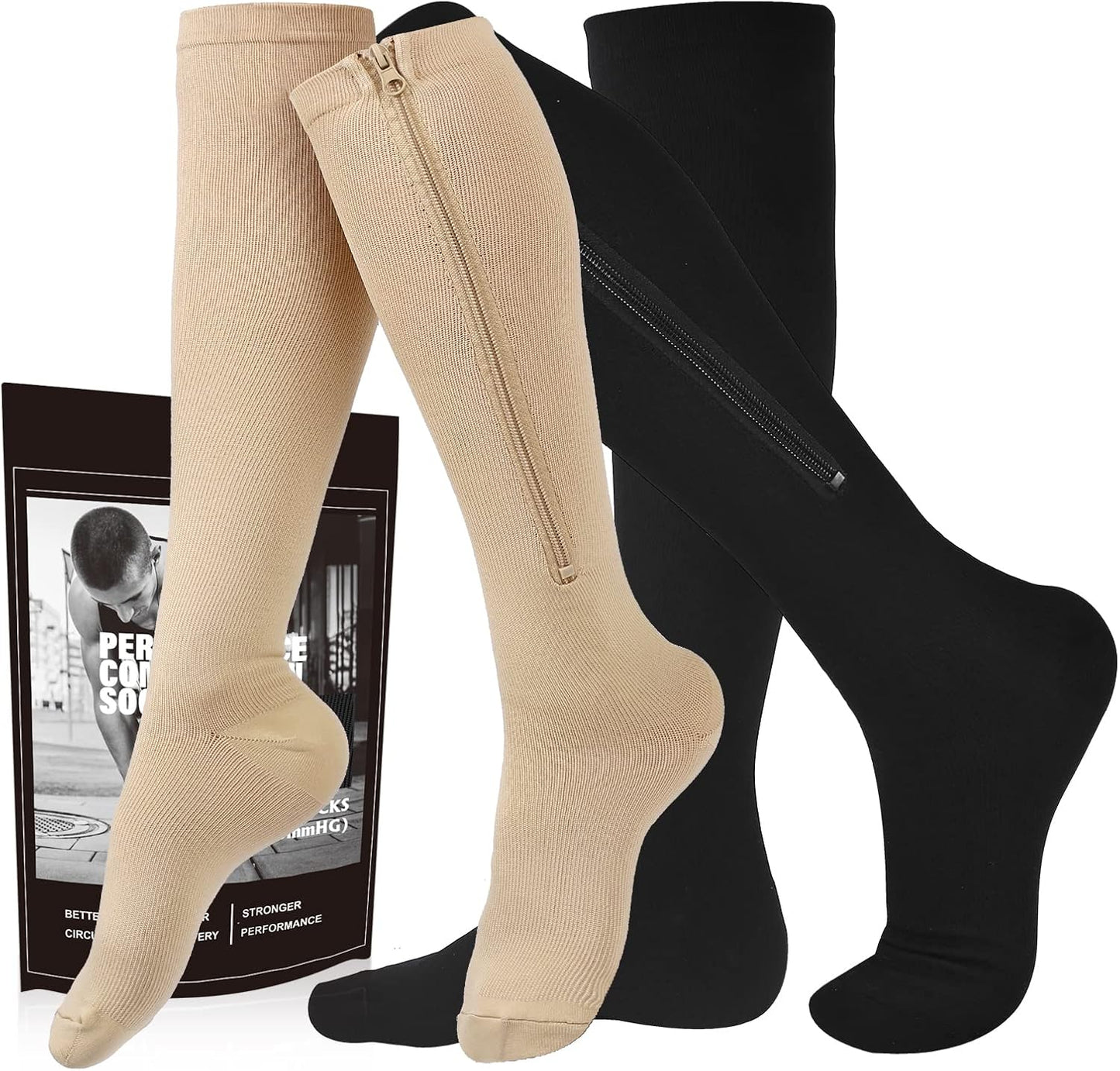 🏃‍♂️ Sports Zipper Socks – Comfort, Support & Easy On/Off