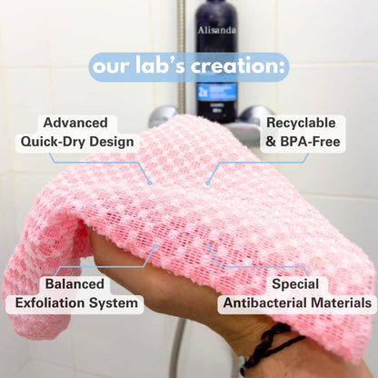 Alisanda Exfoliating Antibacterial Shower Towel