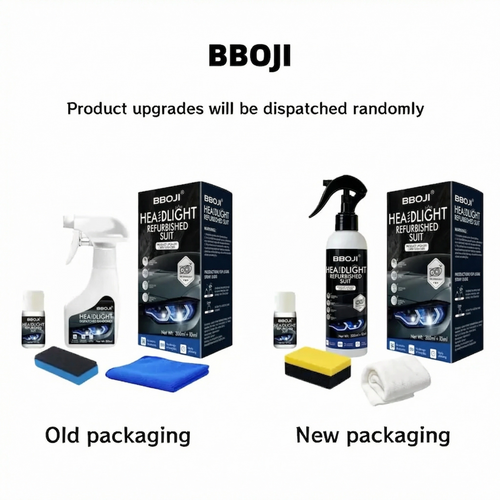 BBOJI Automotive Headlamp Restoration Fluid, oxidized and yellowed automotive headlamps, blurring enhanced crystalline coating refurbisher