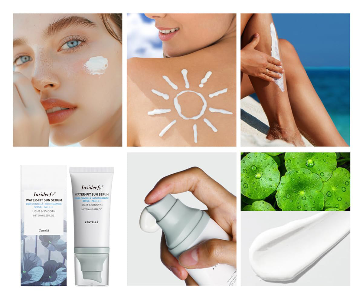 Insideefy Water-Fit Sun Serum SPF50+ — Lightweight Daily Sunscreen for Hydrated, Comfortable Skin