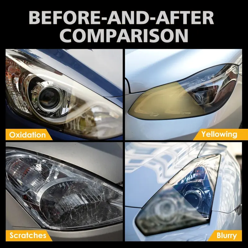 BBOJI Automotive Headlamp Restoration Fluid, oxidized and yellowed automotive headlamps, blurring enhanced crystalline coating refurbisher