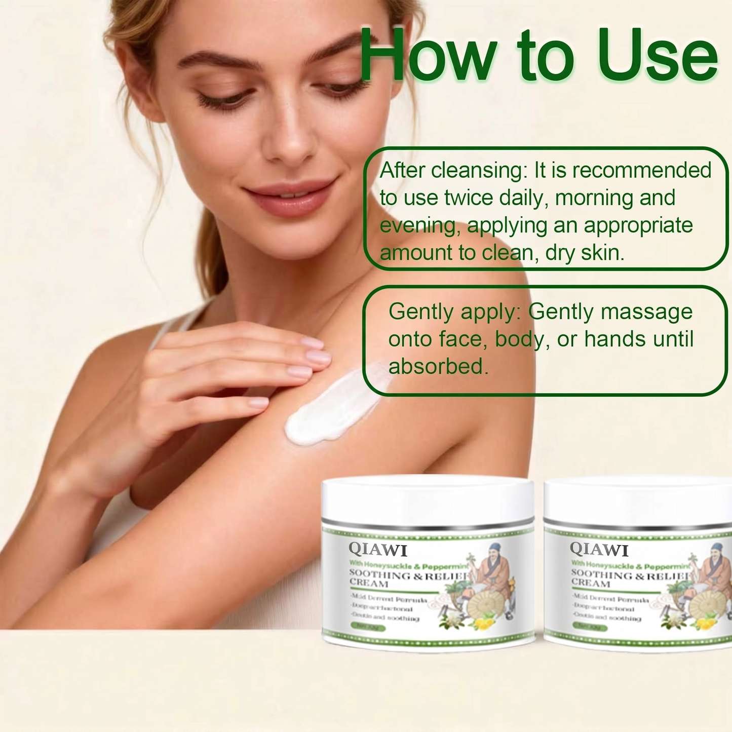 🌿Herbal Soothing Cream – Gentle Daily Moisturizer for Sensitive & Irritated Skin