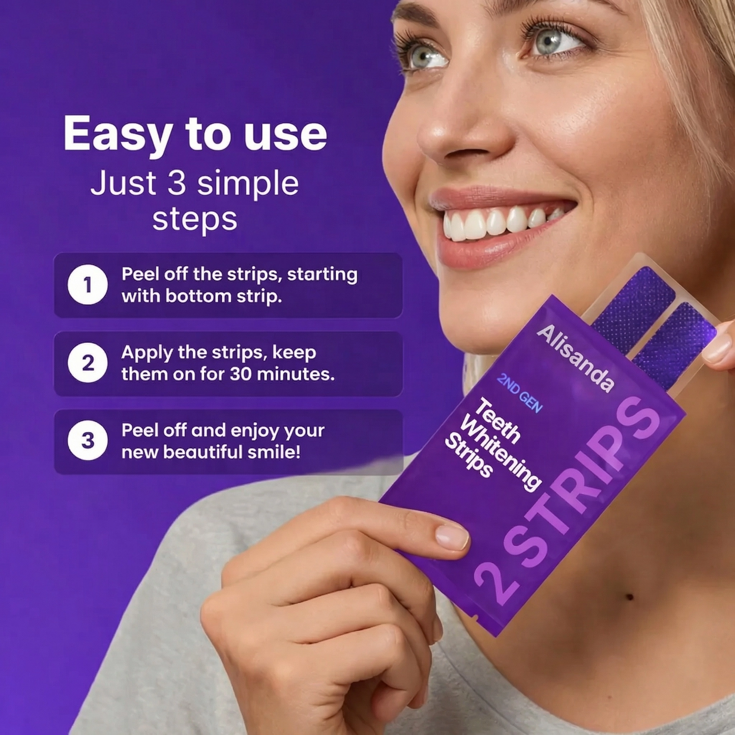 Alisanda Purple Teeth Whitening Strips