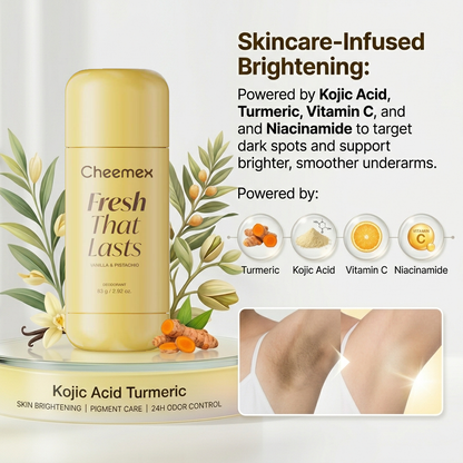 Cheemex Vanilla & Pistachio Deodorant — 24hr Aluminum‑Free Freshness, Brightening & Smooth Underarms