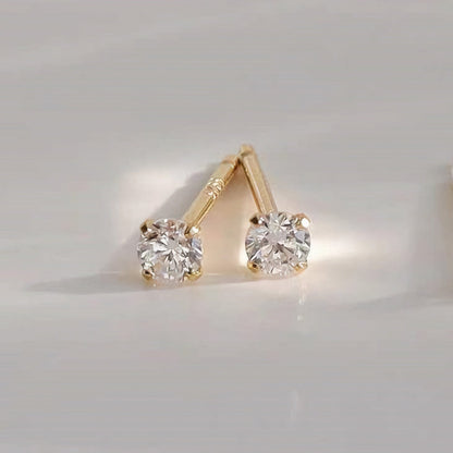 Zeke Micro Stud Gold Earrings