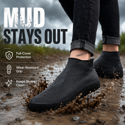 All-Weather Waterproof Silicone Shoe Covers – Anti-Slip, Mudproof & Reusable Protection for Rainy Days