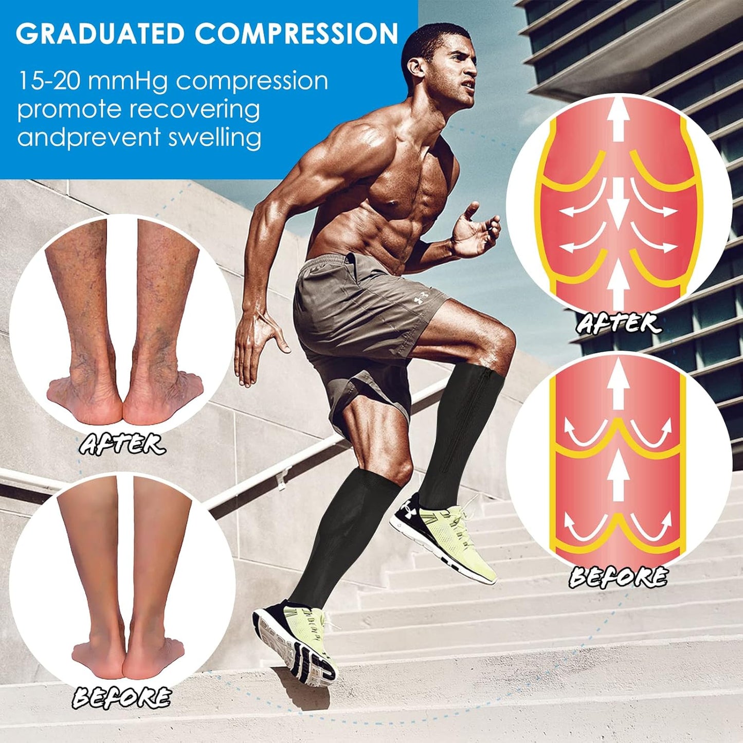 🏃‍♂️ Sports Zipper Socks – Comfort, Support & Easy On/Off