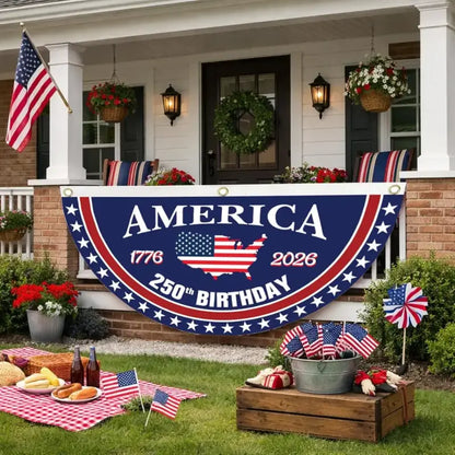 America 250th Anniversary Patriotic Porch Banner (1776–2026) 🇺🇸