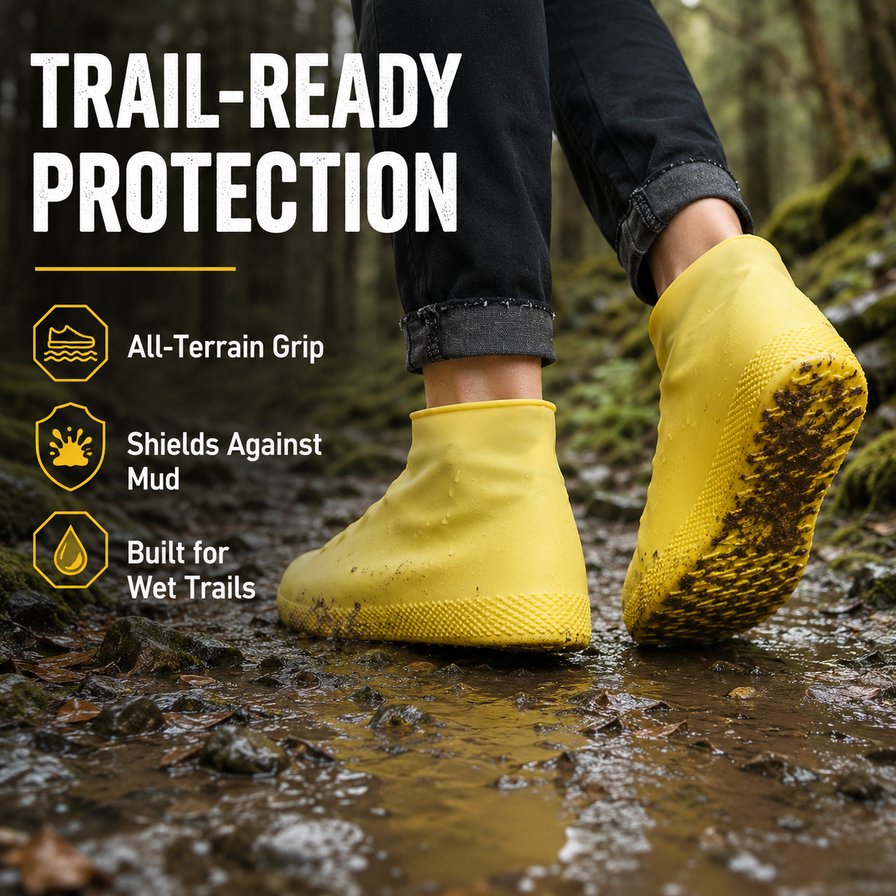 All-Weather Waterproof Silicone Shoe Covers – Anti-Slip, Mudproof & Reusable Protection for Rainy Days