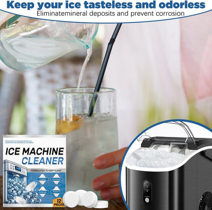 Ice Machine Cleaner & Descaler Tablets – Removes Hard Water Scale, Mineral Buildup & Odor