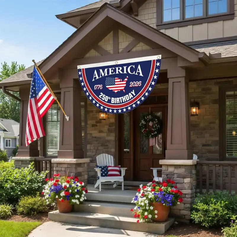 America 250th Anniversary Patriotic Porch Banner (1776–2026) 🇺🇸