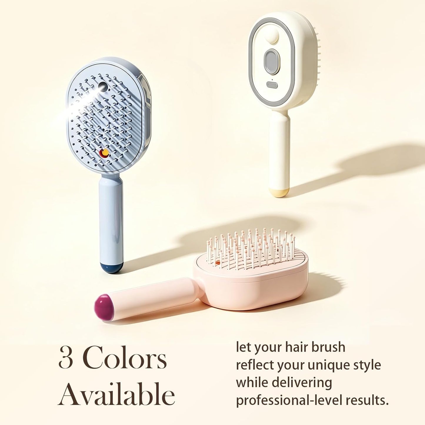 Electric Air Cushion Massage Spray Comb, Self-Cleaning Essential Oil Mist, Anti-Static Volumizing Hairbrush