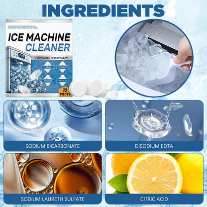 Ice Machine Cleaner & Descaler Tablets – Removes Hard Water Scale, Mineral Buildup & Odor