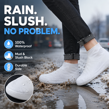 All-Weather Waterproof Silicone Shoe Covers – Anti-Slip, Mudproof & Reusable Protection for Rainy Days