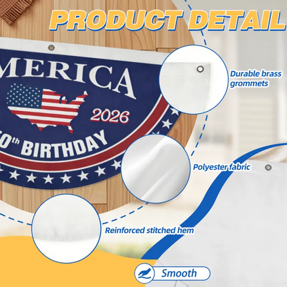 America 250th Anniversary Patriotic Porch Banner (1776–2026) 🇺🇸