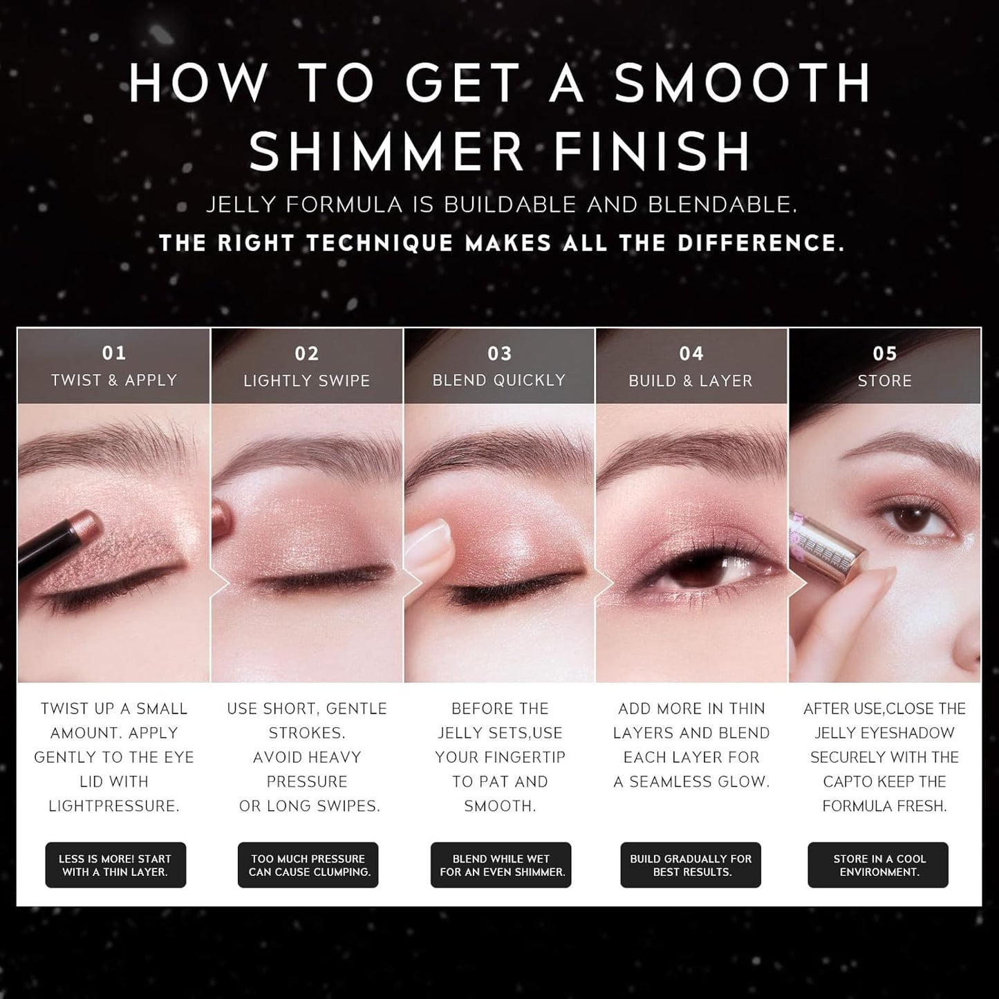 Gel Eyeshadow Stick -  Jelly Eyeshadow Stick for Versatile Looks and Easy Application