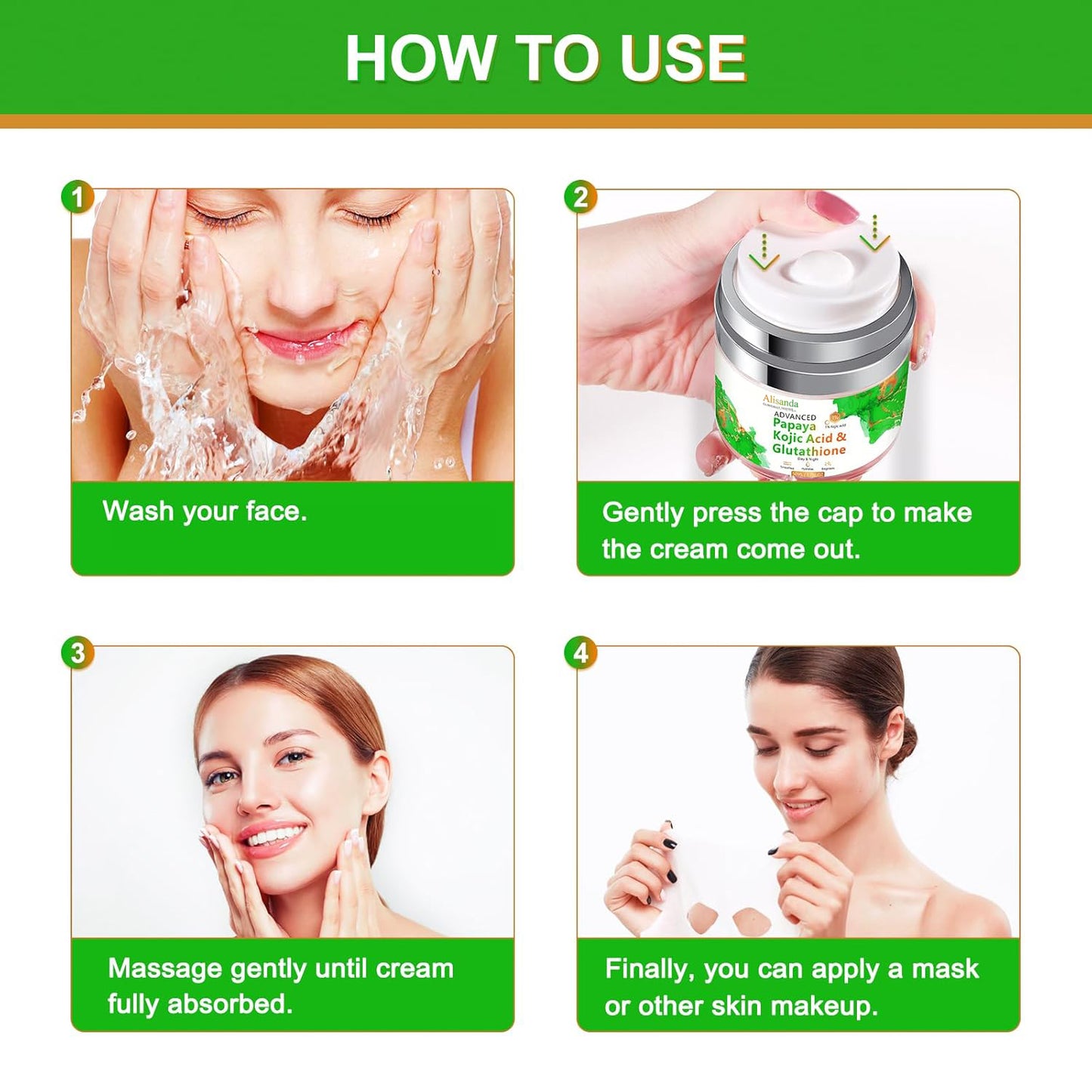 Papaya & Kojic Acid Daily Moisturizer: Brightens, Hydrates & Fades Scars