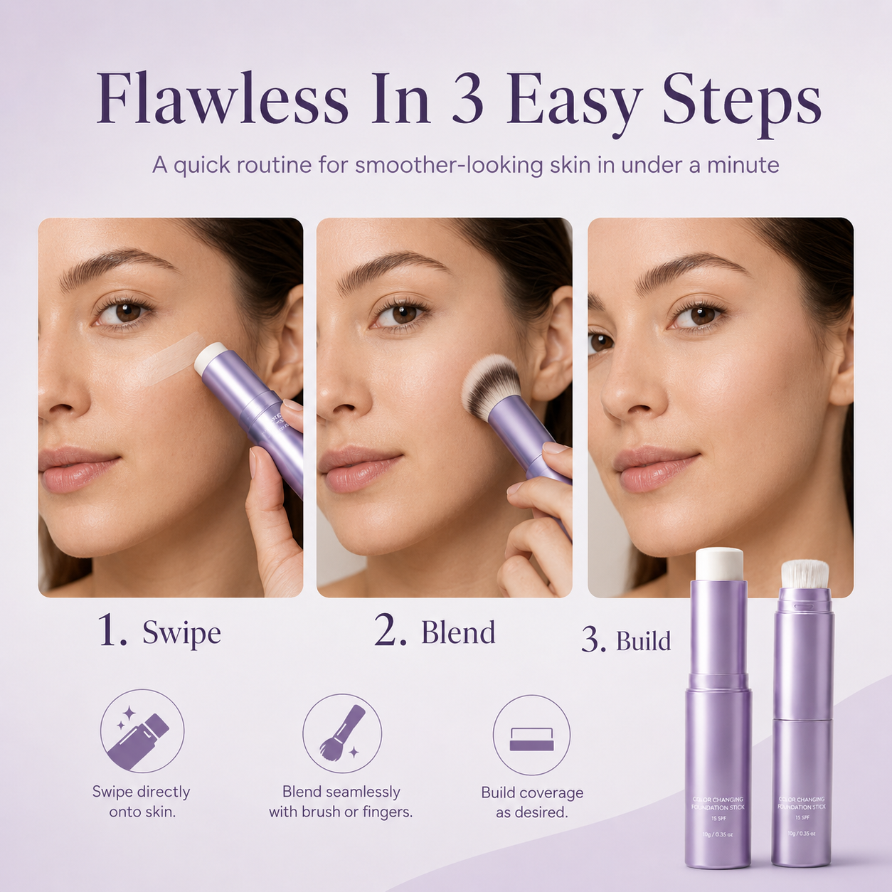 🔥Final 2 Hour 76% OFF🔥 Color Changing Foundation Stick