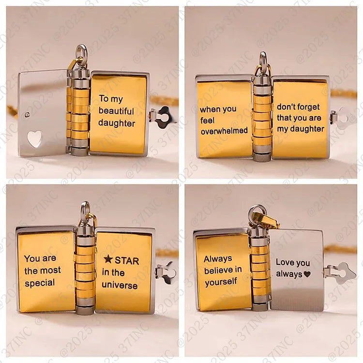 For Daughter - Star In The Universe Book Necklace