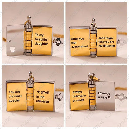 For Daughter - Star In The Universe Book Necklace
