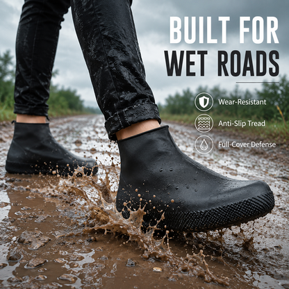 All-Weather Waterproof Silicone Shoe Covers – Anti-Slip, Mudproof & Reusable Protection for Rainy Days
