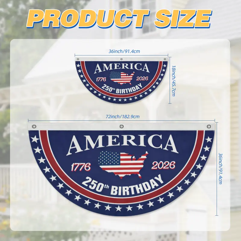 America 250th Anniversary Patriotic Porch Banner (1776–2026) 🇺🇸