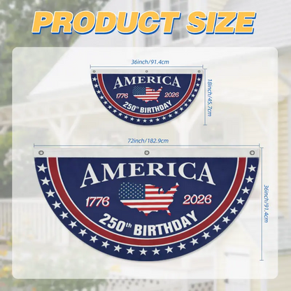 America 250th Anniversary Patriotic Porch Banner (1776–2026) 🇺🇸