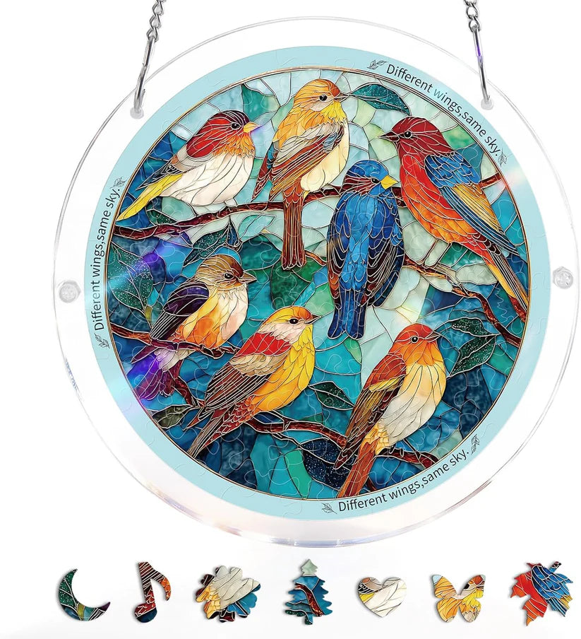 🔥Mother’s Day 49% OFF - DIY Acrylic Jigsaw Puzzle Suncatcher