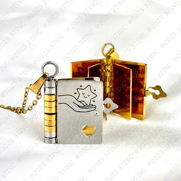 For Daughter - Star In The Universe Book Necklace