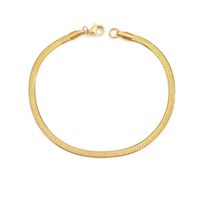 Stella Herringbone Chain Bracelet