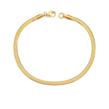 Stella Herringbone Chain Bracelet
