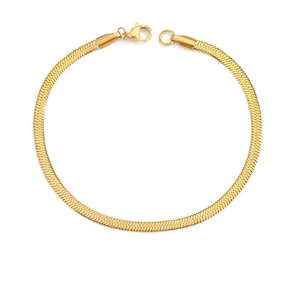 Stella Herringbone Chain Bracelet
