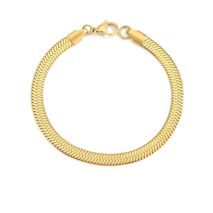 Stella Herringbone Chain Bracelet