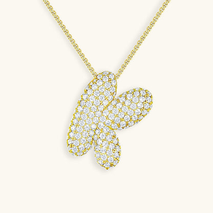 Hailey Bubble Initial Necklace