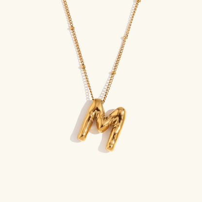 Personalized Bubble Initial Necklace