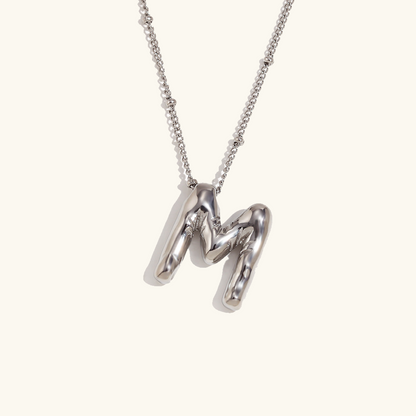 Personalized Bubble Initial Necklace