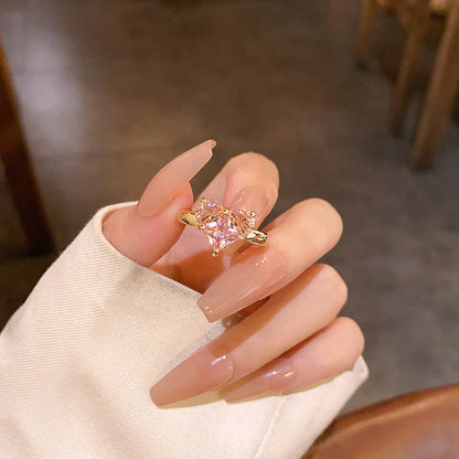 Harriet Crystal Heart Gold Ring