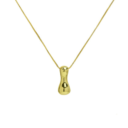Mini Gold Bubble Initial Necklace