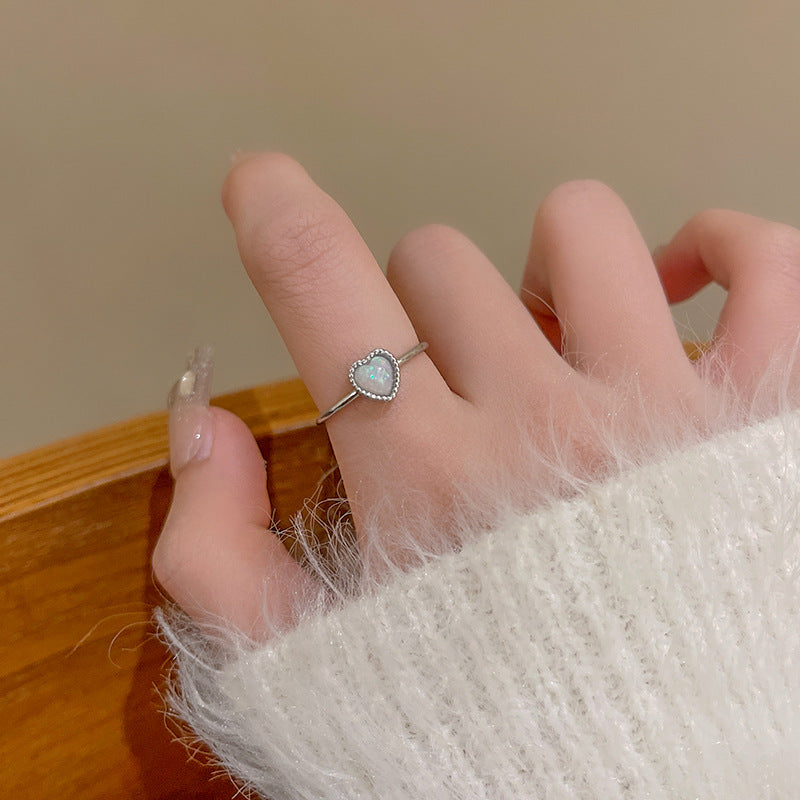 Rosalind Pearl Heart Ring