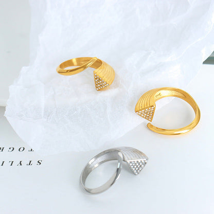 Nina Geometric Zirconia Ring