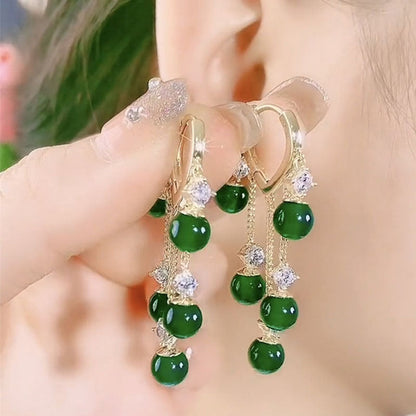 Evergreen Gold Plated Tassel Earrings