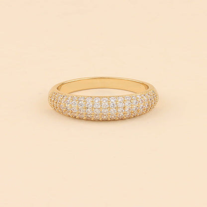 Crystal Dome Gold Ring