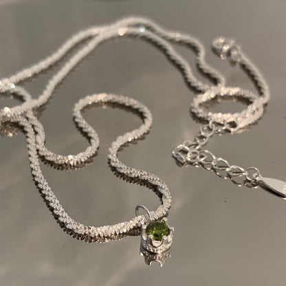 Viridia Silver Emerald Pendant