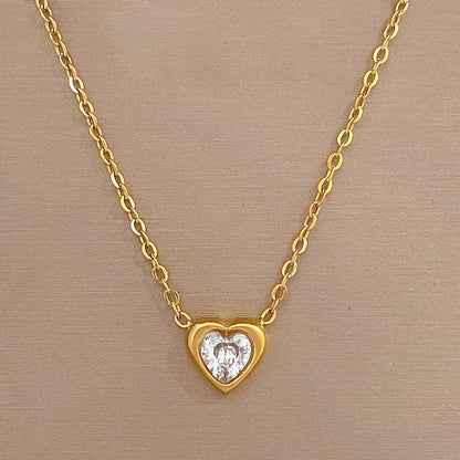 Solstice Heart Gold Necklace