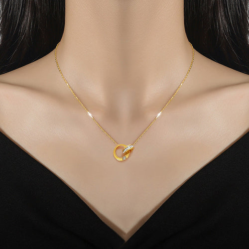 Moreau Dual Loop Gold Pendant