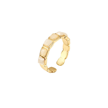 Florence Gold Pearl Ring