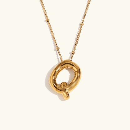 Personalized Bubble Initial Necklace
